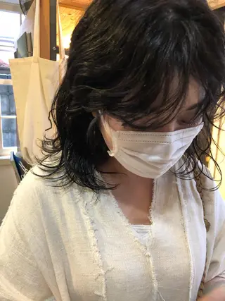 ミディアム カラー eri kinjoのヘアスタイル