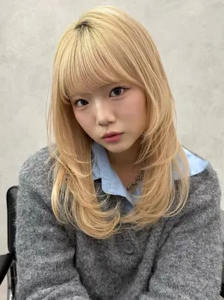 ミディアム 🍎森貝洋亮🍎 ブリーチカラー特化のヘアスタイル