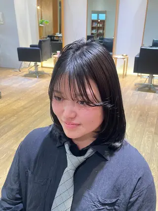 ミディアム パーマ 縮毛矯正/レイヤー 🌙児玉光瑠のヘアスタイル