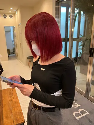 ミディアム カラー メンズ 抜きっぱなしブロンド /ハイトーン/カナタのヘアスタイル