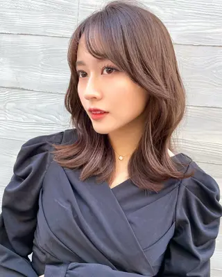 ミディアム 韓国ヘア🤍顔周り/ 髪質改善✨/林遼一郎のヘアスタイル