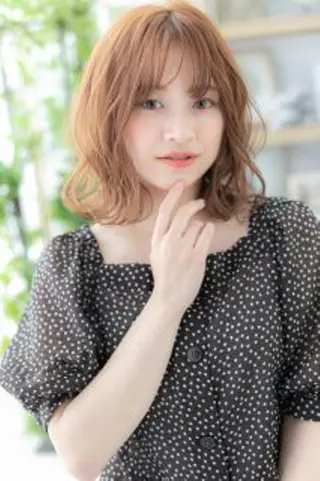 セミロング カラー 出川 宙☘️のヘアスタイル