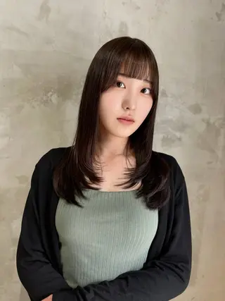 ミディアム カラー 💖韓国風艶髪ヘア 💖EREN🦋のヘアスタイル