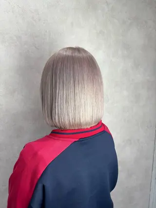 ショート カラー Rin♡透明感ピンク 🎀白肌ラベンダーのヘアスタイル