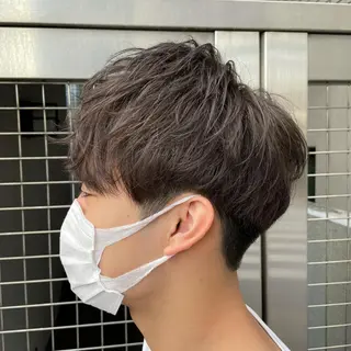 ショート カラー メンズ 【メンズ縮毛矯正】 田中秀斗のヘアスタイル