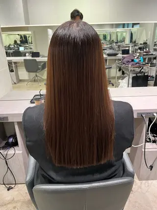 セミロング パーマ 縮毛矯正 特化生田のヘアスタイル