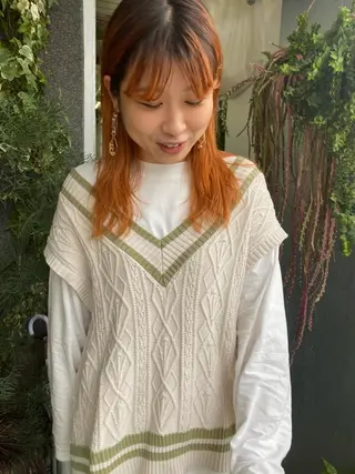 ロング カラー qiie/ワンカラー インナーカラーのヘアスタイル