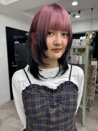 ミディアム カラー ダブルカラー🩰 CHIHIRO👒のヘアスタイル