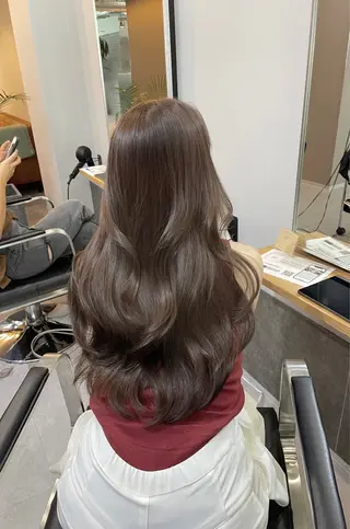 ミディアム カラー 西村あきや トレンド韓国ヘアのヘアスタイル