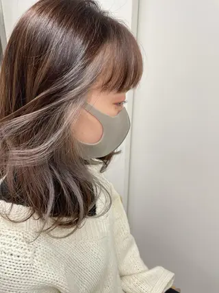 セミロング カラー exfa sakura🪞のヘアスタイル