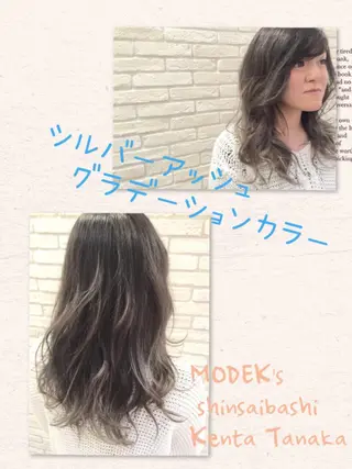 セミロング カラー ハイトーン×髪質改善 KENTAのヘアスタイル