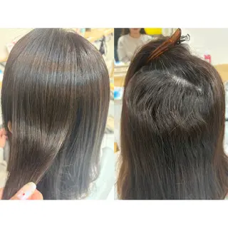 ロング レイヤーカット・ 縮毛矯正 星野のヘアスタイル