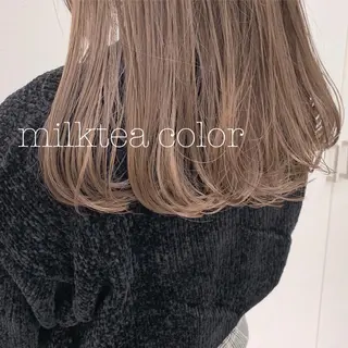 セミロング カラー ヘアアレンジ 美髪矯正/透明感カラ ー🫧YUUKI🫧のヘアスタイル