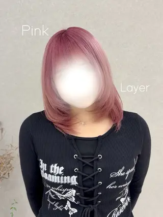 セミロング レイヤーカット/ ヘアカラー/RENAのヘアスタイル