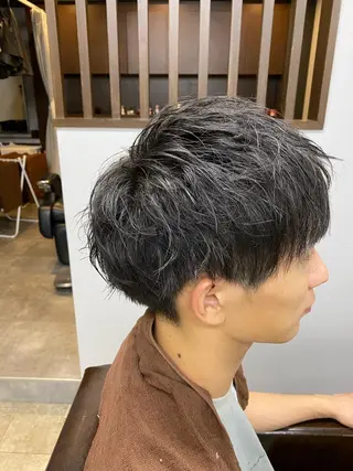 ミディアム メンズ RELATION ／メンズ／バーバーのヘアスタイル