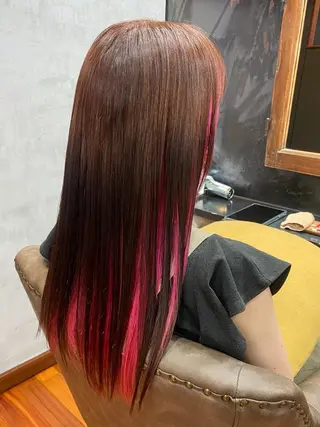 ロング カラー ヘアアレンジ 烏山 達也のヘアスタイル