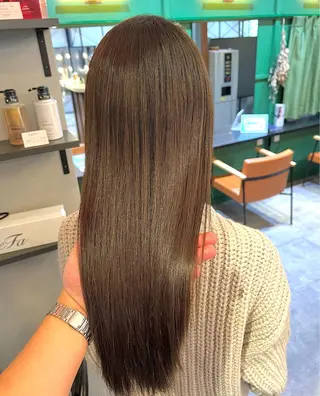 ロング カラー 酸性ストレート/ブリ ーチなし/中村 匠のヘアスタイル