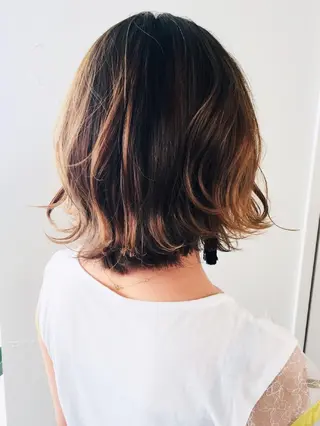 ミディアム カラー 船津武俊 フナツタケトシのヘアスタイル