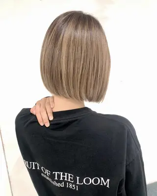 ミディアム カラー 京都大人女性ショート 徒歩1分/秋山のヘアスタイル
