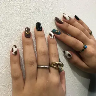 ロング カラー ヘアアレンジ キッズ ネイル マツエク・マツパ 福田 加奈のネイルデザイン