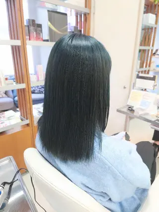 セミロング nagane sayakaのヘアスタイル