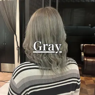 セミロング カラー ブリーチ/暖色カラー 宮城陽日のヘアスタイル