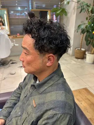 ショート パーマ メンズ サソウ ユリエ🥥のヘアスタイル