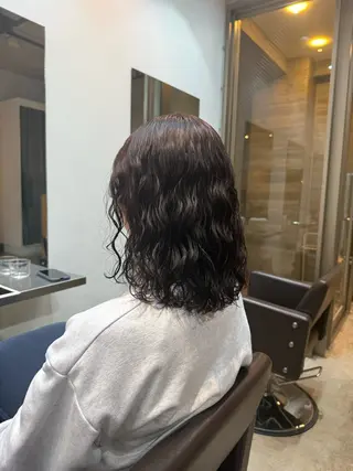 ミディアム 🌿朝5分でお洒落 パーマスタイル🌿のヘアスタイル