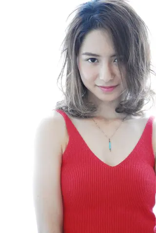 ミディアム カラー パーマ ヘアアレンジ メンズ 表参道Lise おおいしおりのヘアスタイル
