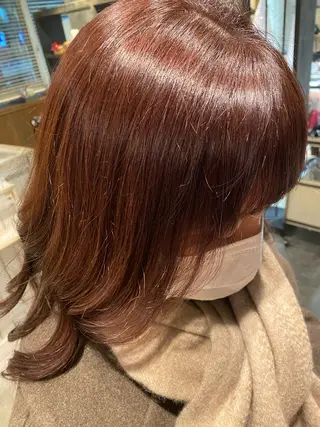 セミロング カラー ヘアアレンジ MODE K’s川西 瀧尻光のヘアスタイル