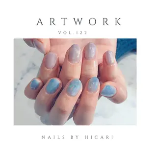 ショート カラー ネイル マツエク・マツパ illum hicariのネイルデザイン