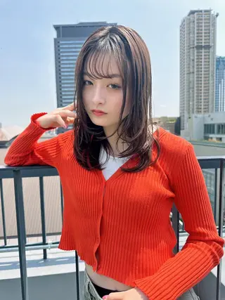 セミロング ルービック難波／韓国 /艶カラー/KAZUのヘアスタイル