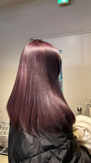 セミロング カラー ヘアアレンジ 💎韓国/ レイヤー カット/ 暖色🫧のヘアスタイル