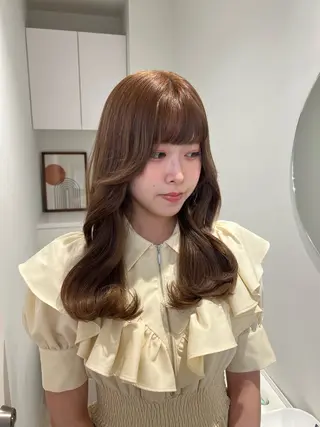 ロング アレンジ/ブラウン カラー HARU🕯のヘアスタイル