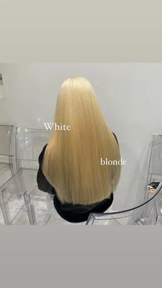 ロング カラー ダメージレスハイ トーン💖kanonのヘアスタイル