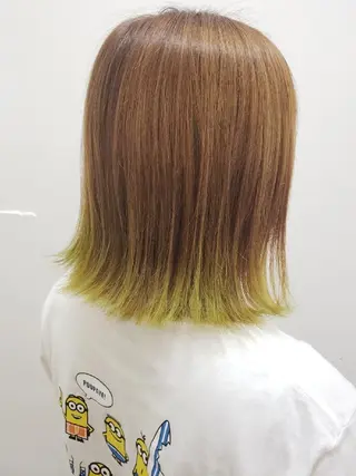ミディアム カラー ヘアアレンジ 成瀬 弘光のヘアスタイル