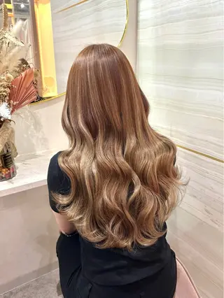 セミロング カラー パーマ ヘアアレンジ メンズ 🌱巴結生🌿大宮 ☁️ミルクティーのヘアスタイル