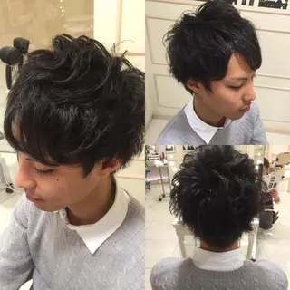 ショート パーマ メンズ Vir by browのヘアスタイル