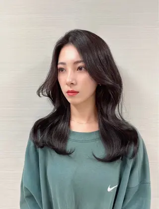 ミディアム カラー 韓国ヘア 店長NEGIのヘアスタイル