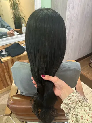 ロング カラー saaya💙 ブリーチなしカラーのヘアスタイル