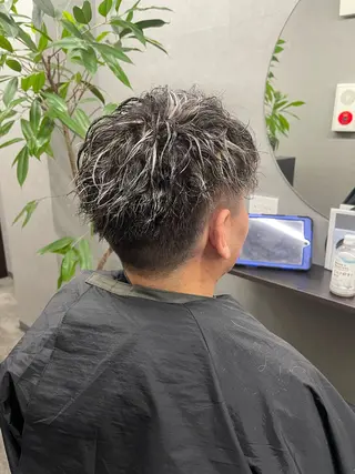 ショート カラー パーマ ヘアアレンジ メンズ キッズ ✨最強美容師✨ 💙にっしー西村💙のヘアスタイル