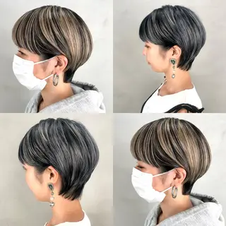 ショート カラーモデル募集中 美容室ハピスのヘアスタイル