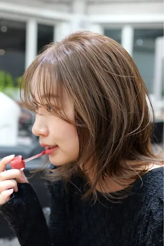ミディアム バレイヤージュモデル 募集👒ヨンスクのヘアスタイル