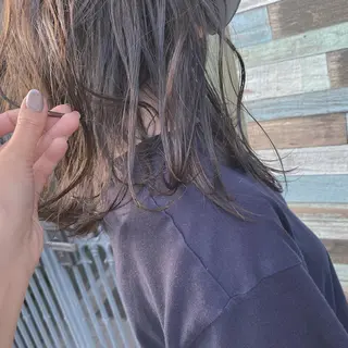 セミロング カラー 荒川 ひなの 新川崎のヘアスタイル