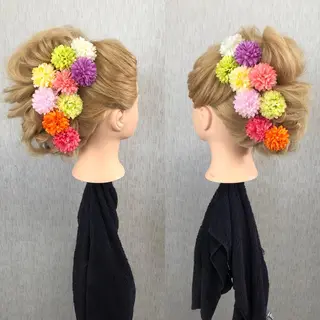 ヘアアレンジ ツノガイ エリのヘアスタイル