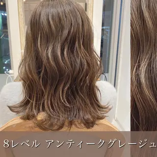 ミディアム カラー モテ前髪 タゴメ シンヤのヘアスタイル