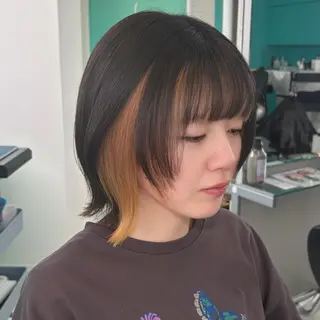 ショート カラー デザインカラー/ ボブ/Natsukiのヘアスタイル
