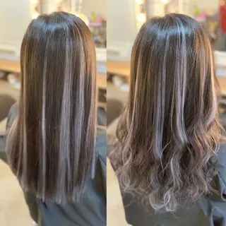 セミロング カラー ヘアアレンジ Hair Make Salon ZEROのヘアスタイル