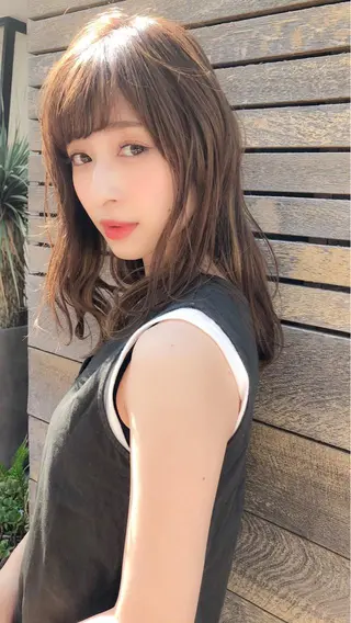 セミロング カラー ヘアアレンジ 🩰透明感カラー♡ UTA🩰のヘアスタイル