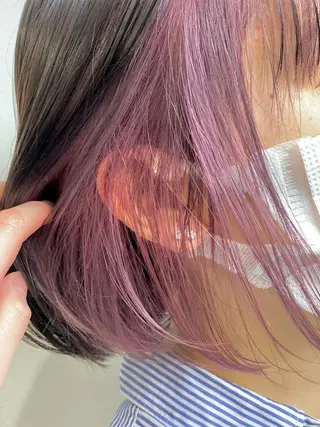 ミディアム カラー 黒木 栞のヘアスタイル